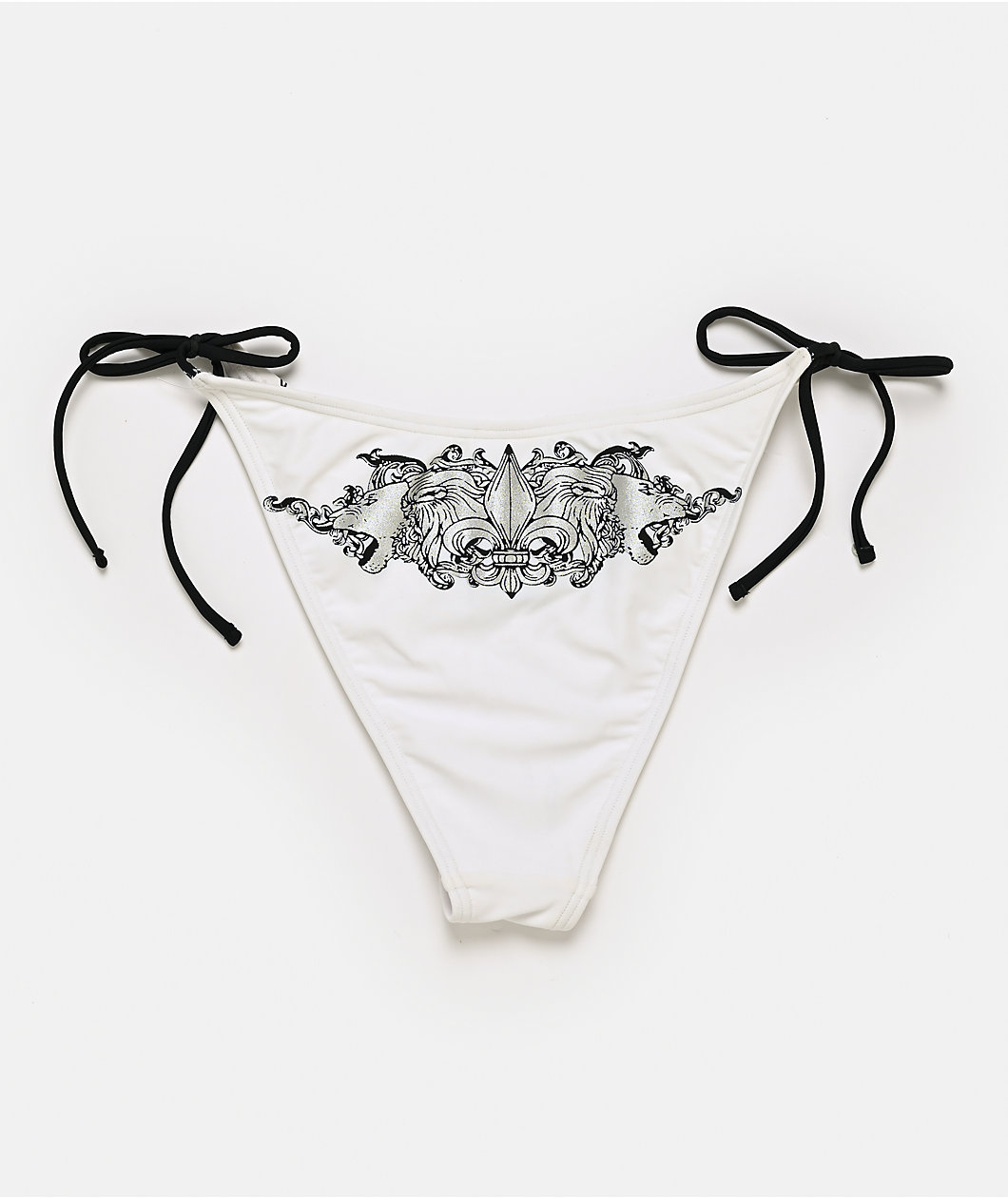 Ninth Hall Fleur White High Waist Bikini Bottom