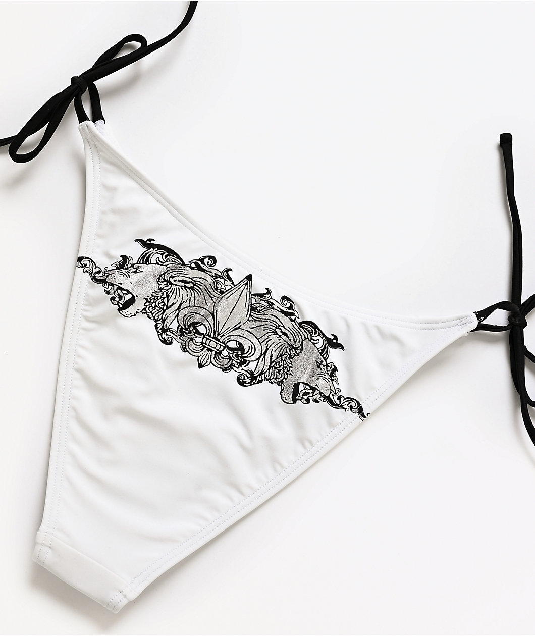 Ninth Hall Fleur White High Waist Bikini Bottom