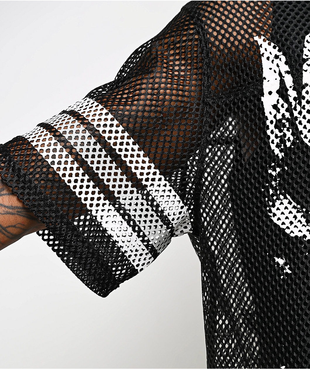 Ninth Hall Flock Black Crop Football Jersey
