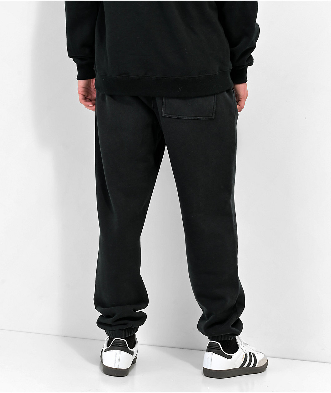 Ninth Hall Fundamental Black Wash Relaxed Sweatpants