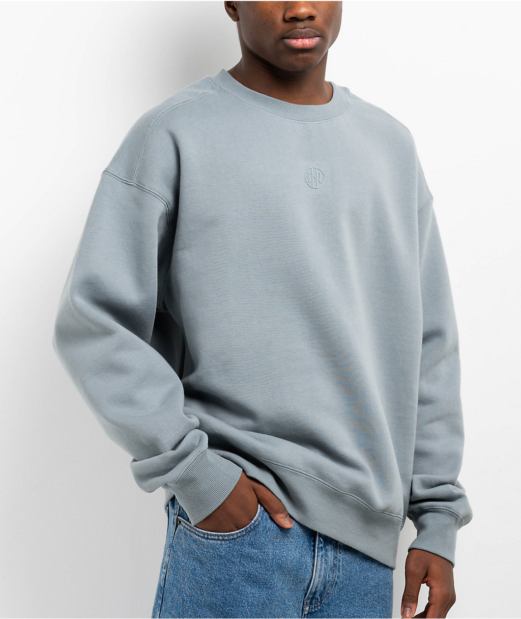 Ninth Hall Fundamental Blue Boxy Crewneck Sweatshirt