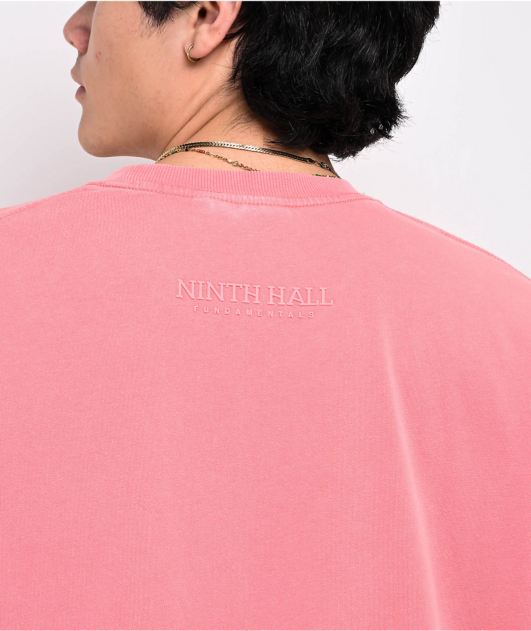 Ninth Hall Fundamental Pink Oversized Long Sleeve T-Shirt