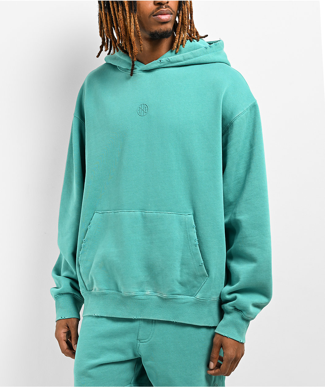 Ninth Hall Fundamentals Bay Blue Boxy Hoodie