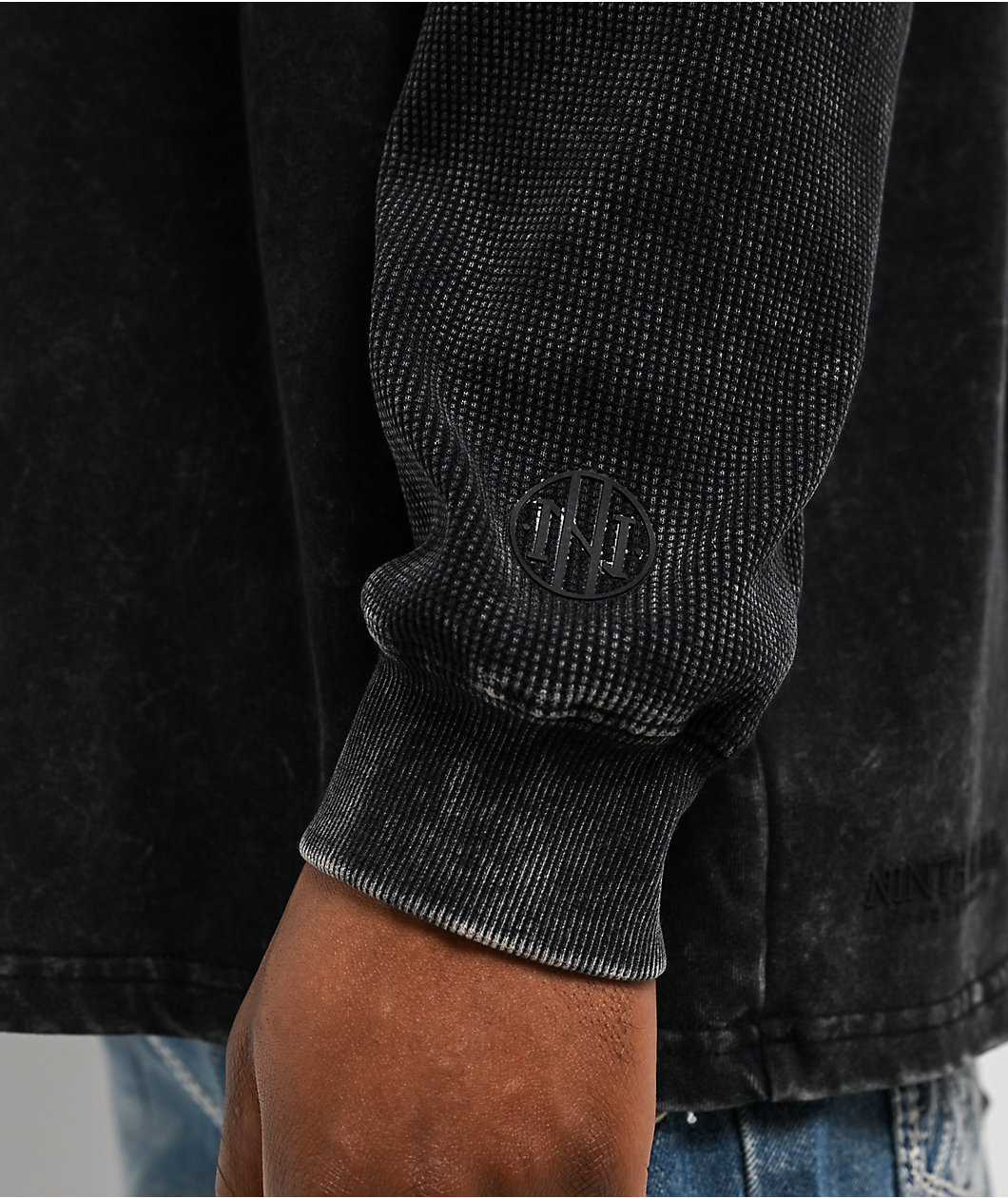 Ninth Hall Fundamentals Black Acid Wash 2fer T-Shirt