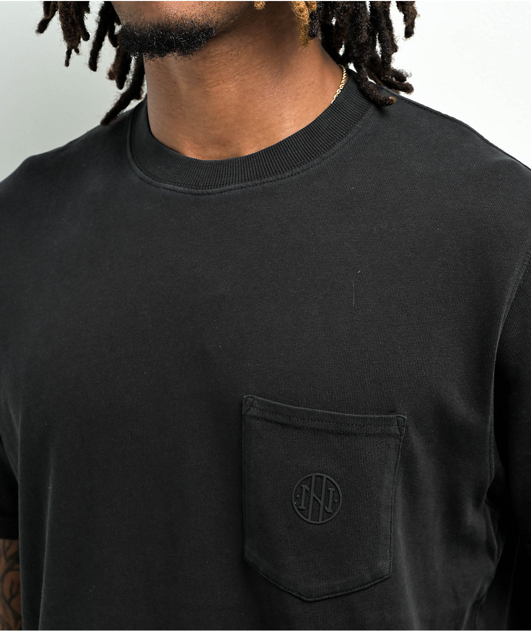 Ninth Hall Fundamentals Black Boxy Pocket T-Shirt