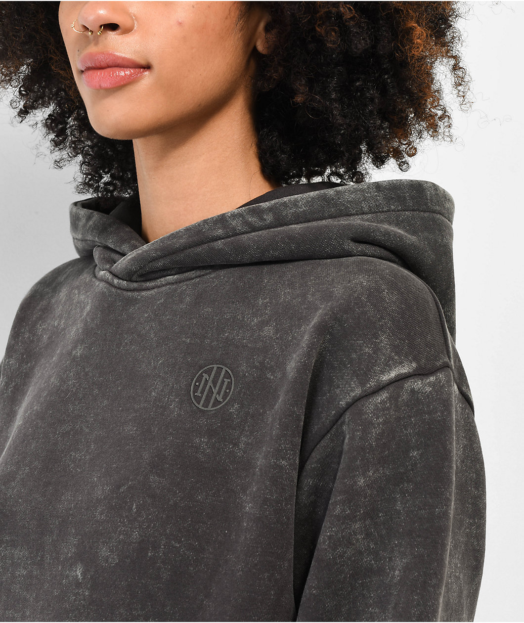 Ninth Hall Fundamentals Black Wash Relaxed Hoodie