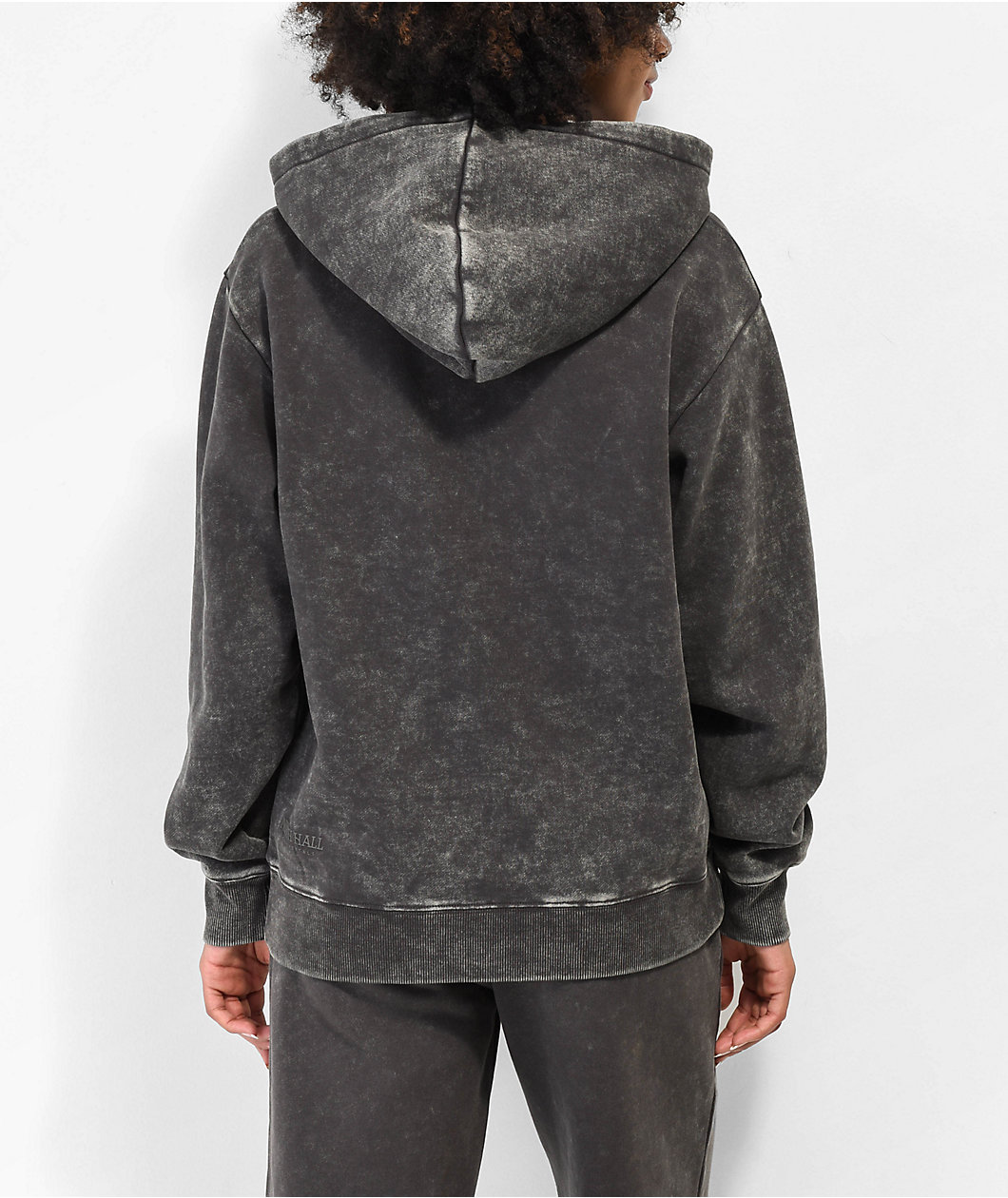 Ninth Hall Fundamentals Black Wash Relaxed Hoodie