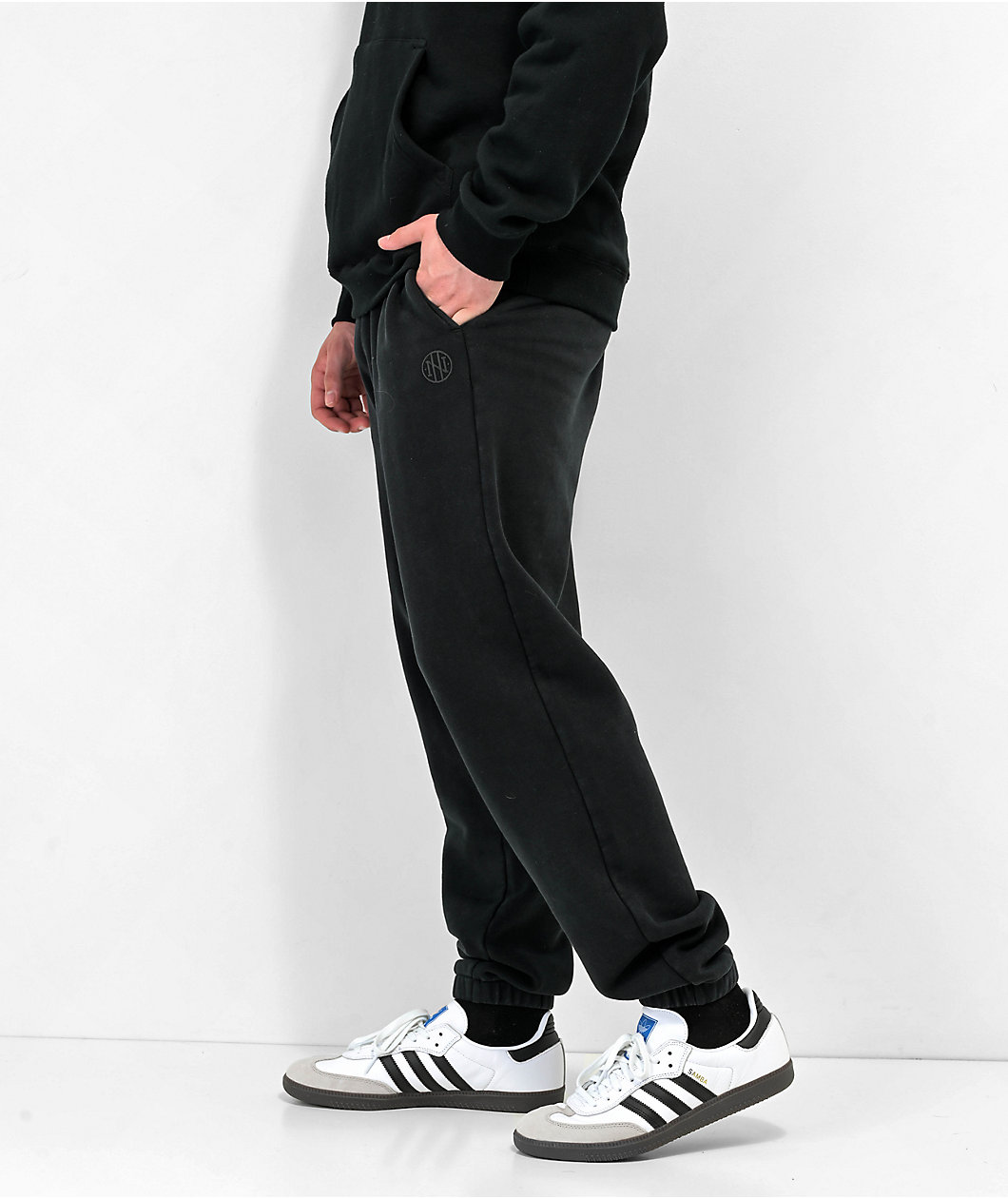 Ninth Hall Fundamentals Black Wash Relaxed Sweatpants