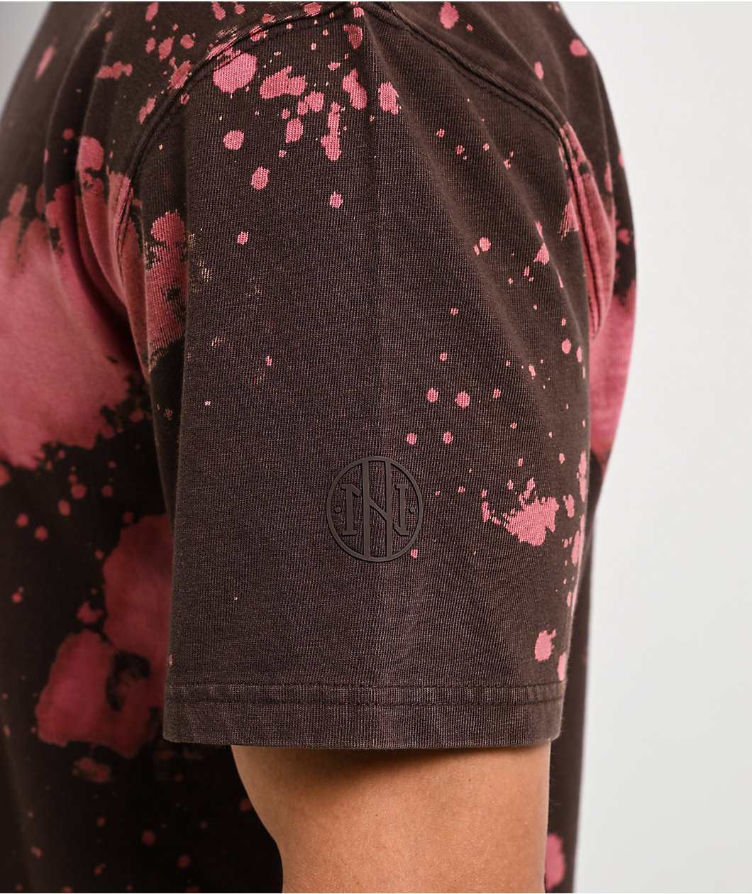 Ninth Hall Fundamentals Bleach Dye Brown Wash Boxy T-Shirt