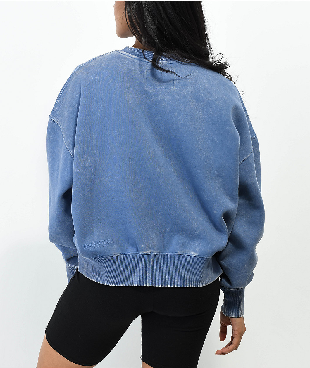 Ninth Hall Fundamentals Blue Wash Relaxed Crewneck Sweatshirt