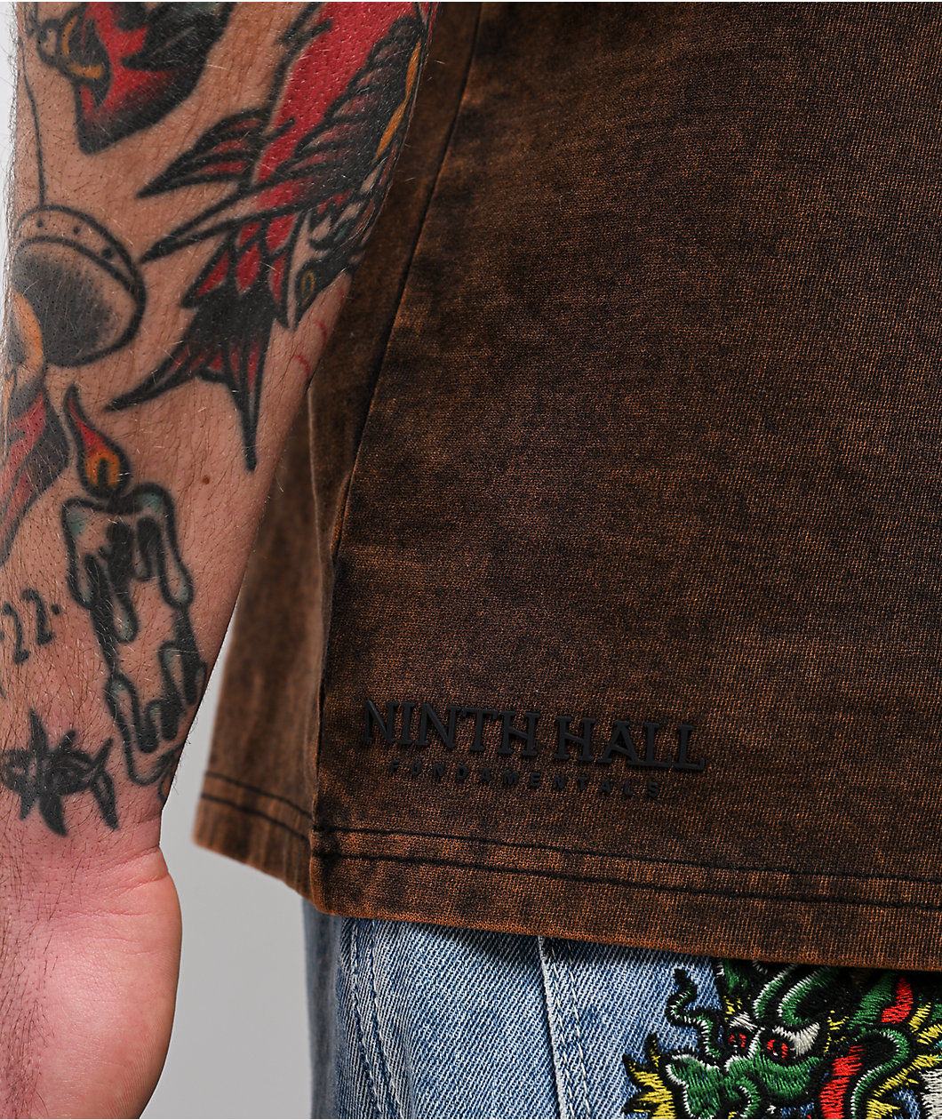 Ninth Hall Fundamentals Brown Static Wash T-Shirt