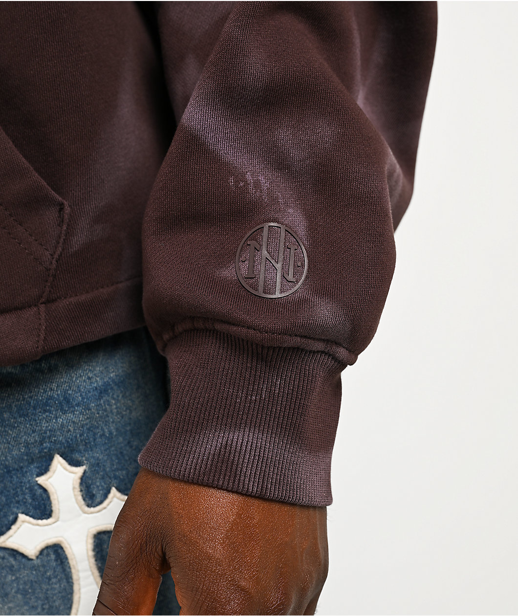 Ninth Hall Fundamentals Brown Wash Zip Hoodie