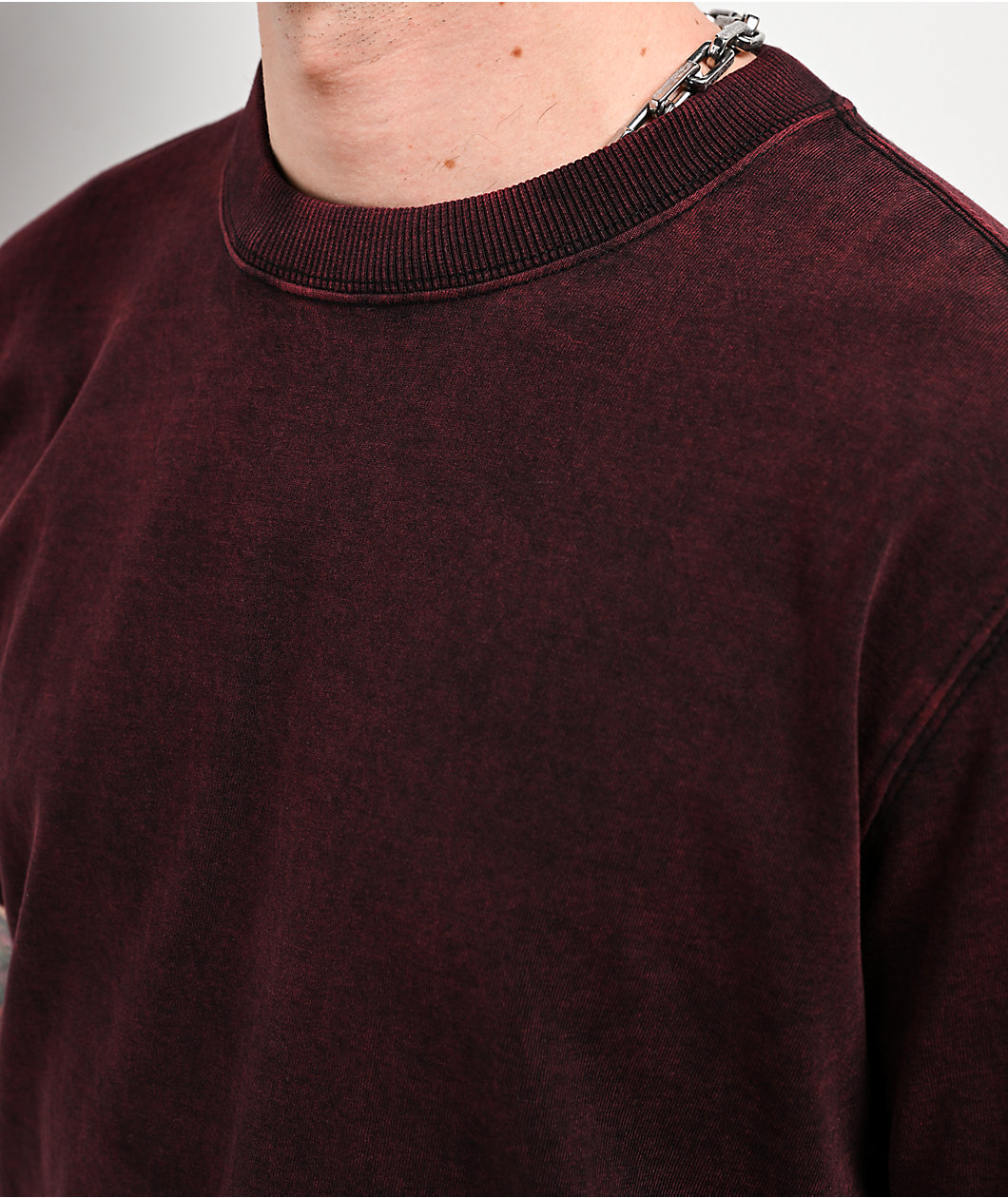 Ninth Hall Fundamentals Dark Red Static Wash T-Shirt