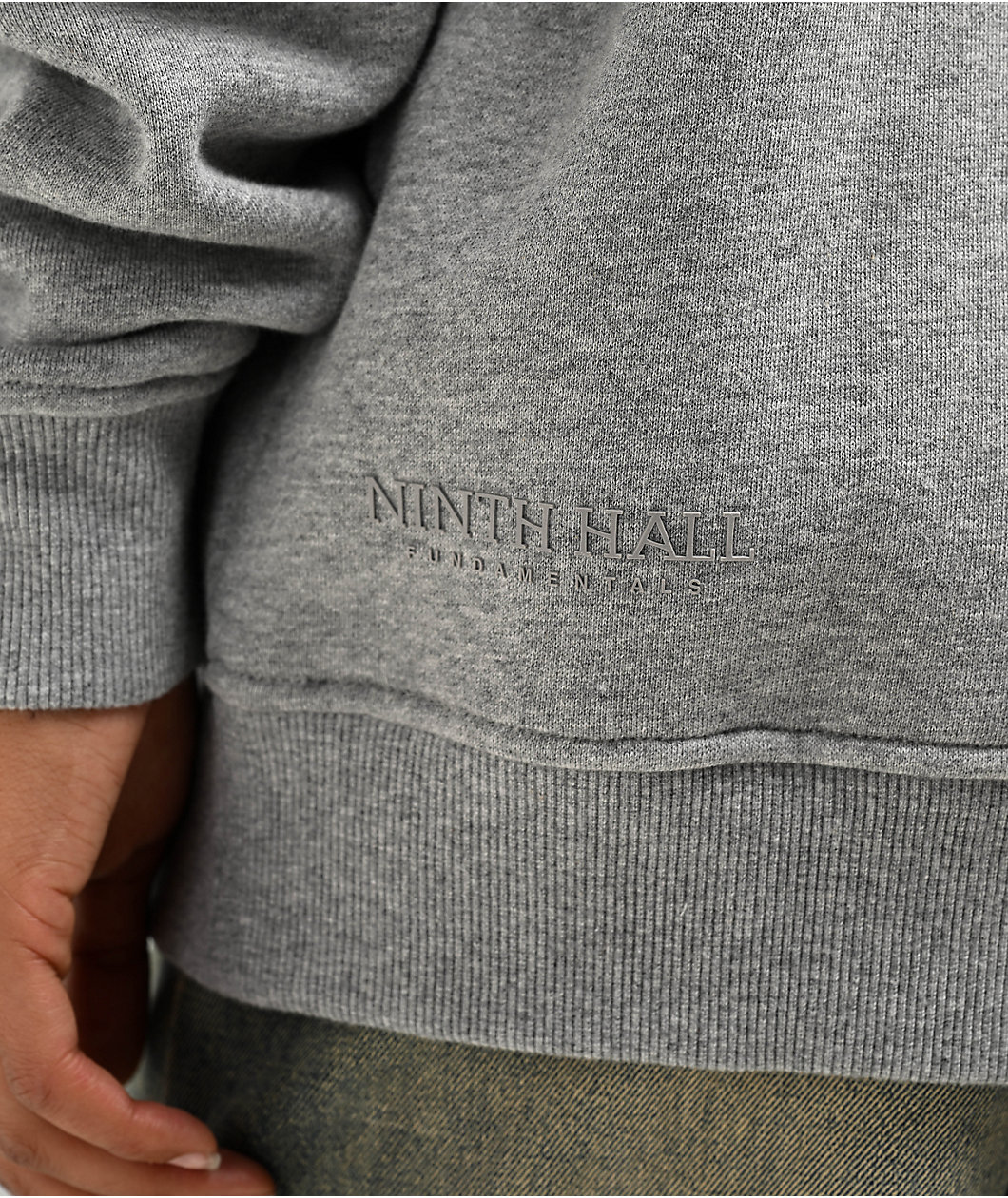 Ninth Hall Fundamentals Geena Heather Grey Oversized Hoodie