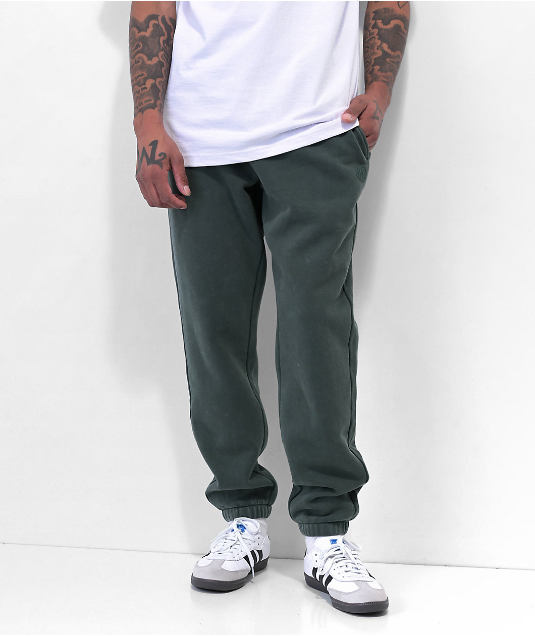 Ninth Hall Fundamentals Green Wash Relaxed Sweatpants