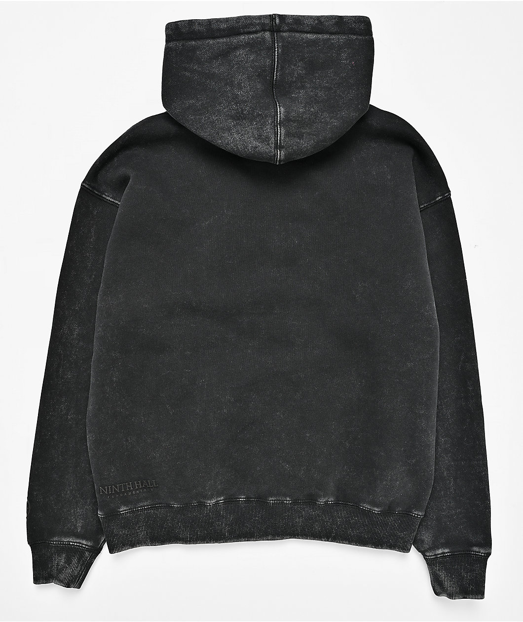 Ninth Hall Fundamentals Kids Black Wash Boxy Hoodie