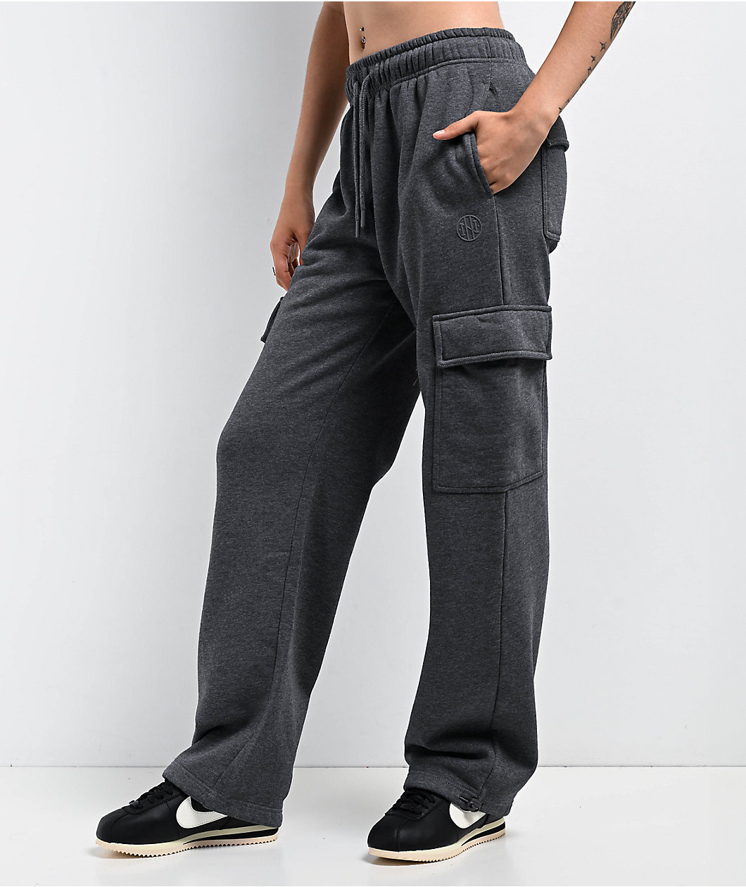 Ninth Hall Fundamentals Koa Heather Grey Cargo Relaxed Sweatpants