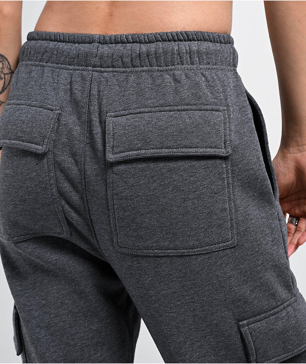 Ninth Hall Fundamentals Koa Heather Grey Cargo Relaxed Sweatpants