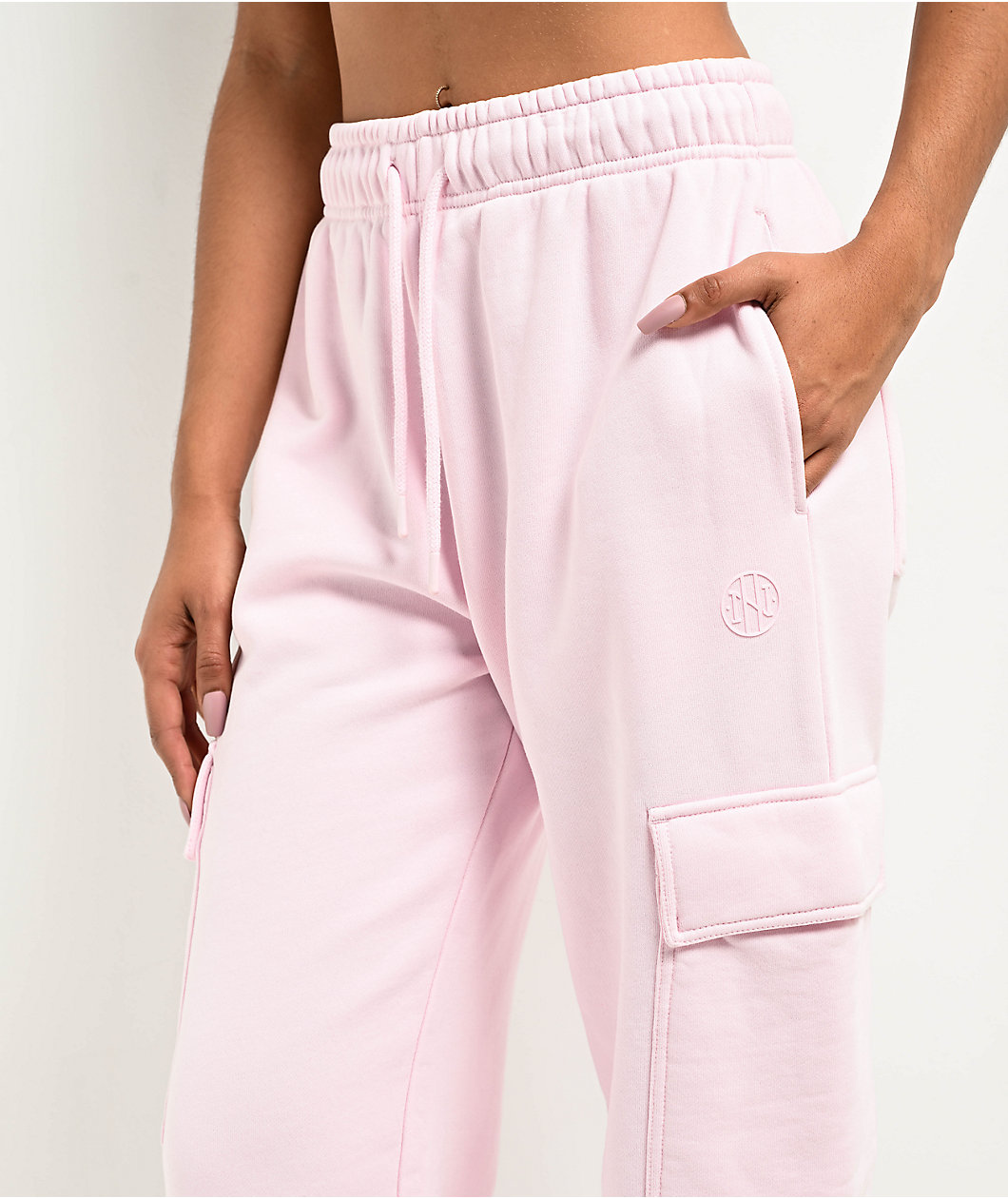 Ninth Hall Fundamentals Koa Pink Tulle Cargo Relaxed Sweatpants