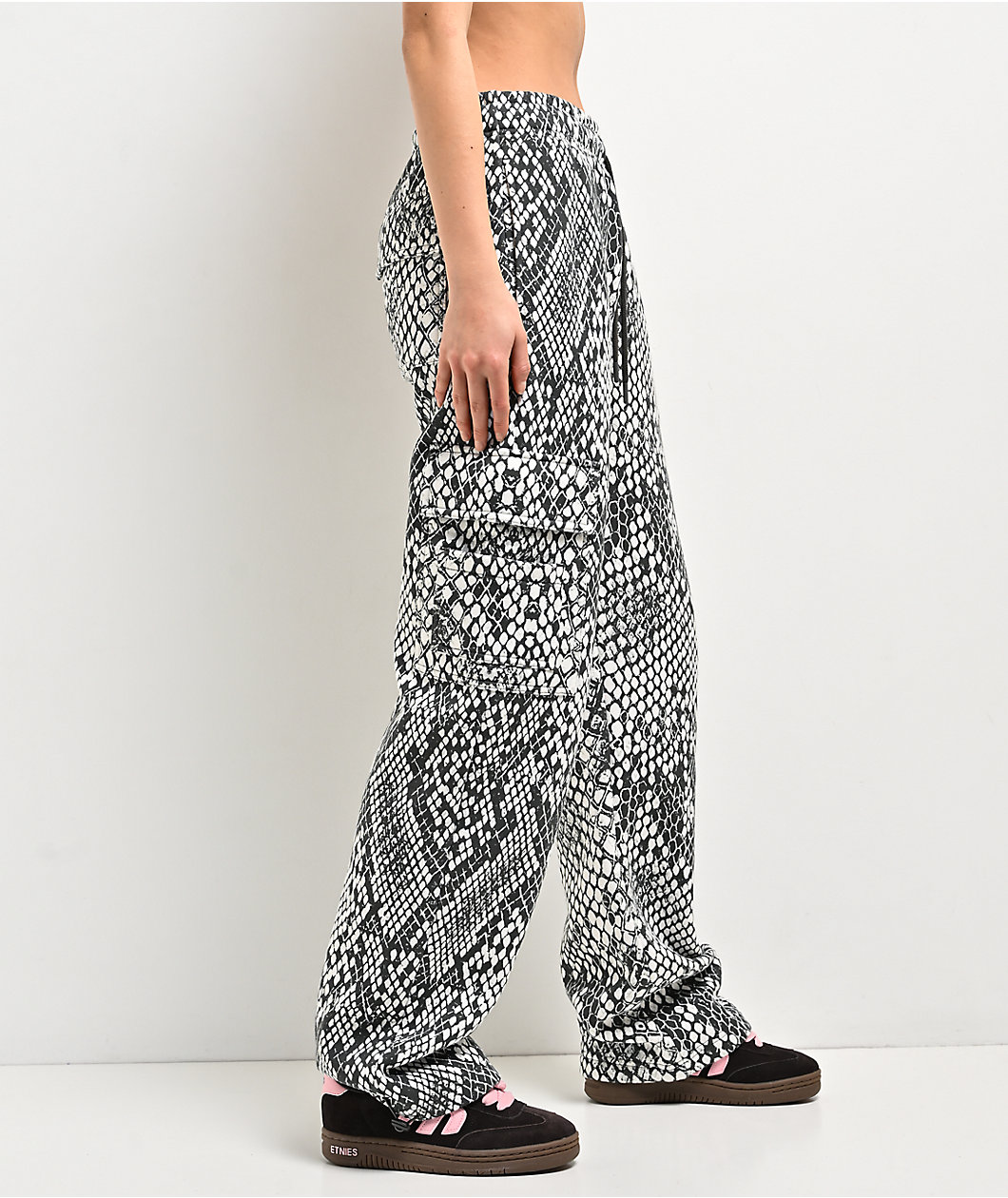 Ninth Hall Fundamentals Koa Snake Brown Cargo Sweatpants