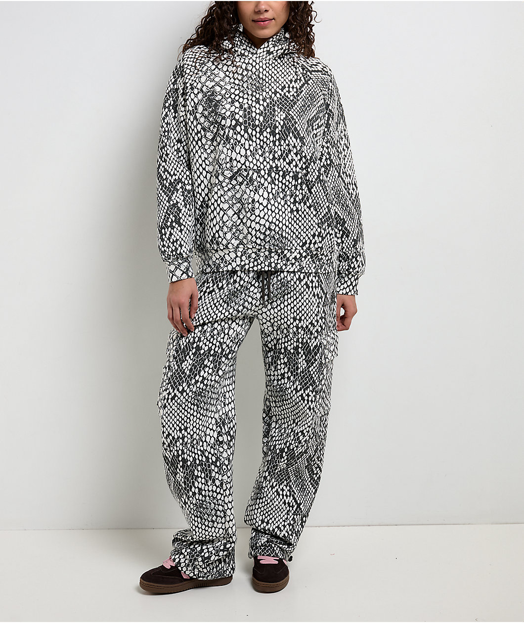 Ninth Hall Fundamentals Koa Snake Brown Cargo Sweatpants