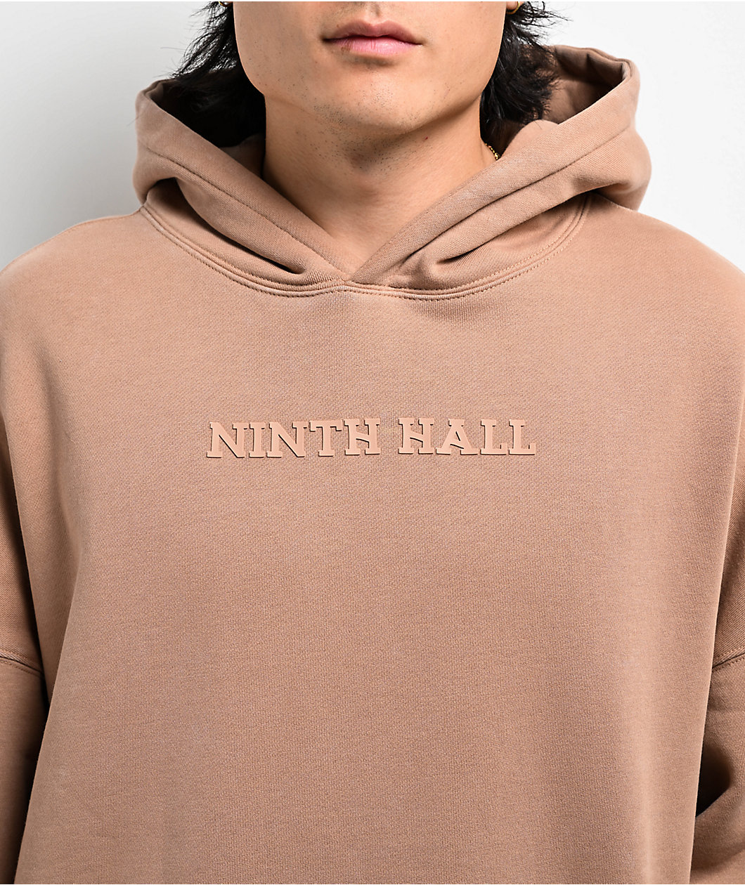 Ninth Hall Fundamentals Logo Chanterelle Oversized Hoodie