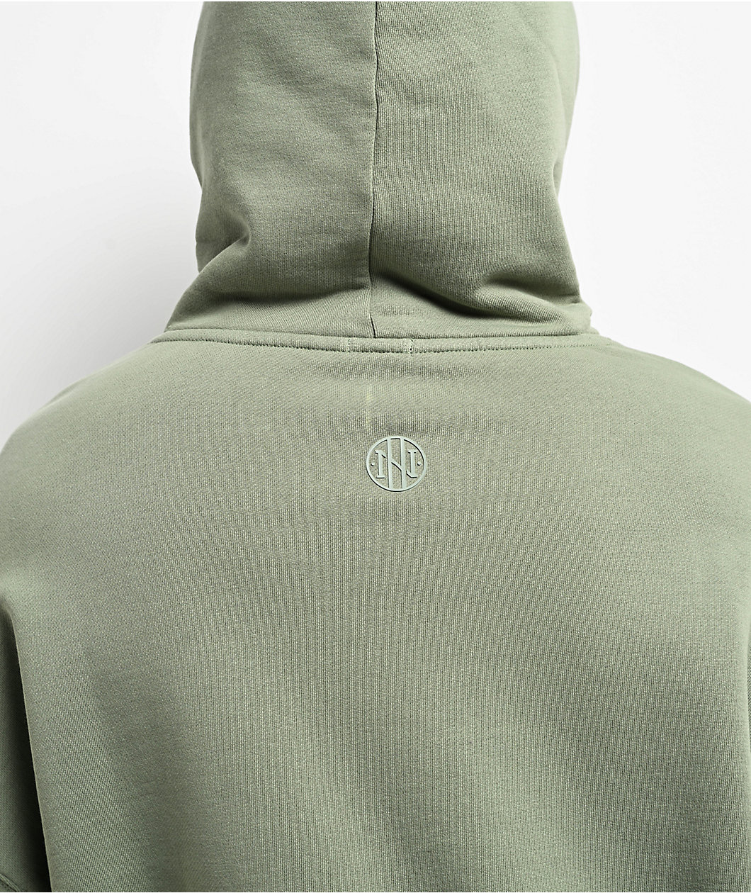 Ninth Hall Fundamentals Logo Light Green Oversized Hoodie