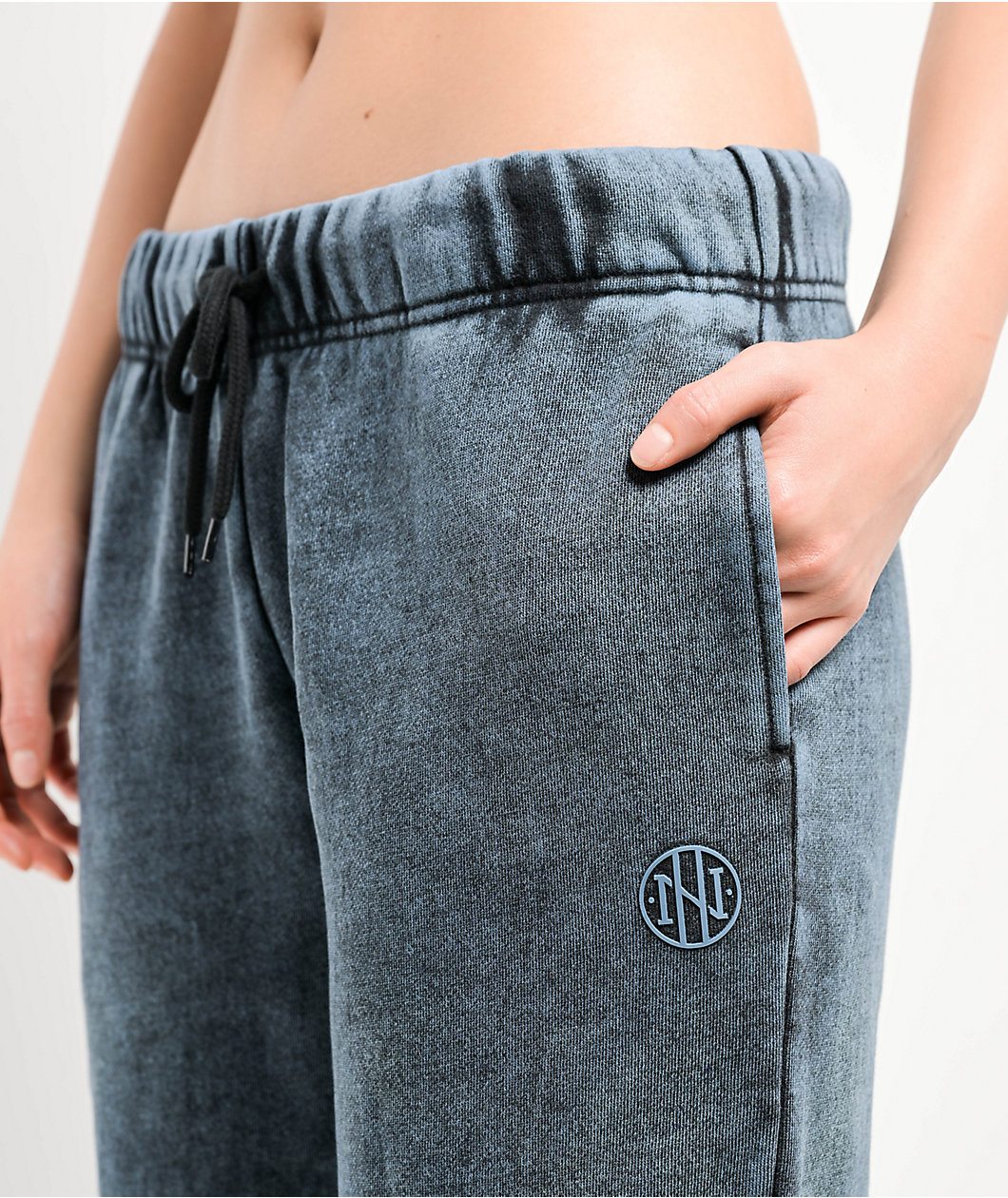Ninth Hall Fundamentals Mellie Blue Fog Wash Relaxed Sweatpants