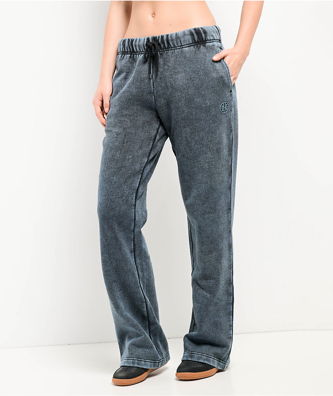 Ninth Hall Fundamentals Mellie Blue Fog Wash Relaxed Sweatpants