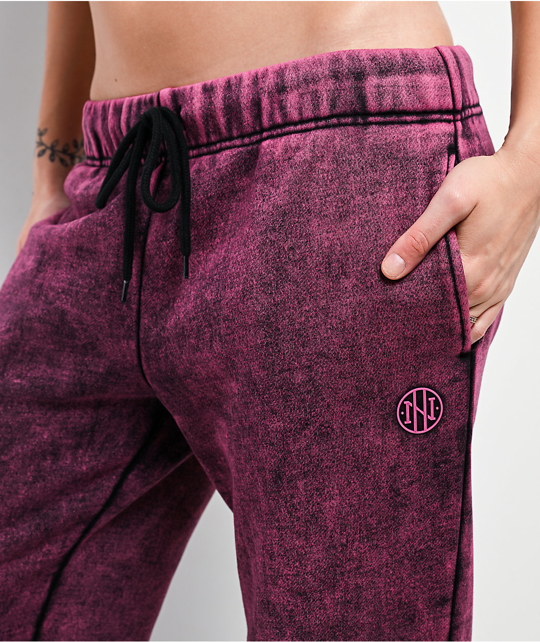 Ninth Hall Fundamentals Mellie Red Static Wash Relaxed Sweatpants