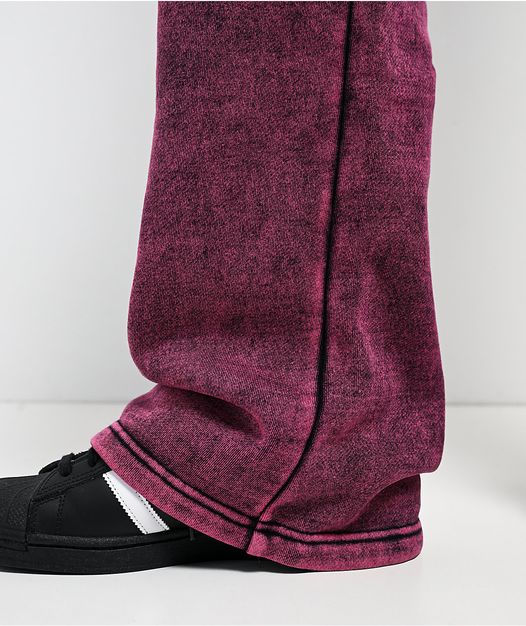 Ninth Hall Fundamentals Mellie Red Static Wash Relaxed Sweatpants