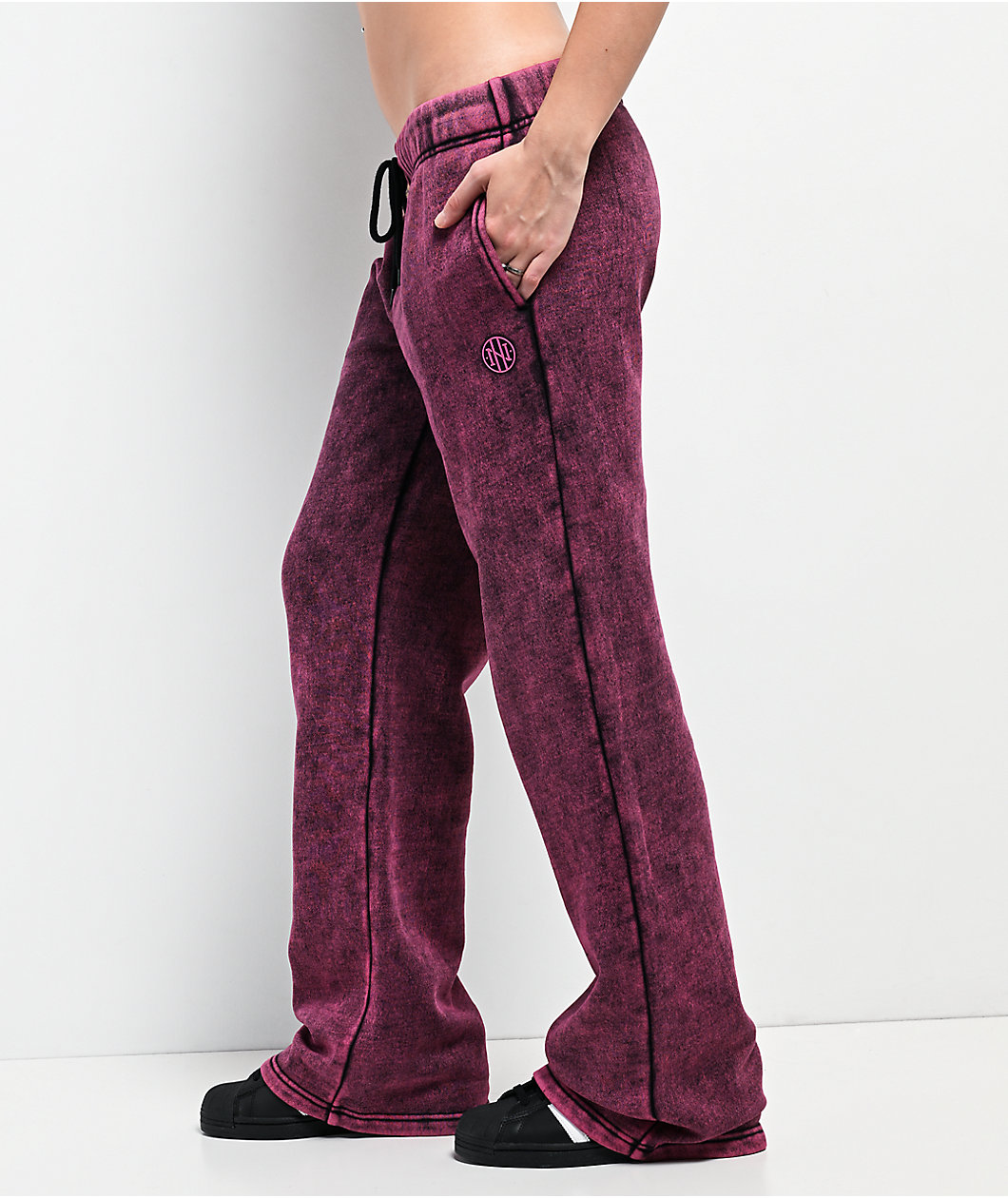 Ninth Hall Fundamentals Mellie Red Static Wash Relaxed Sweatpants