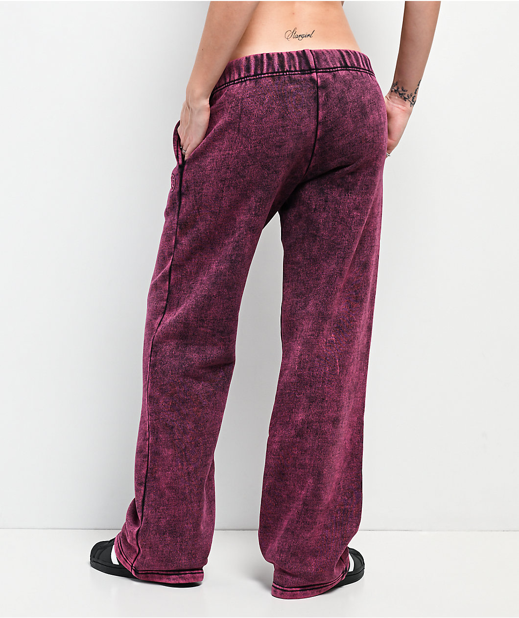 Ninth Hall Fundamentals Mellie Red Static Wash Relaxed Sweatpants