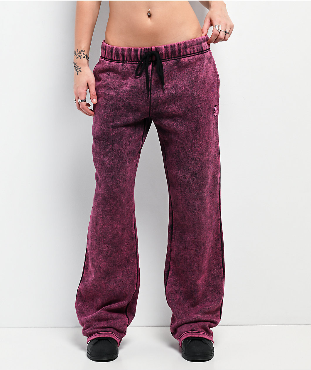 Ninth Hall Fundamentals Mellie Red Static Wash Relaxed Sweatpants