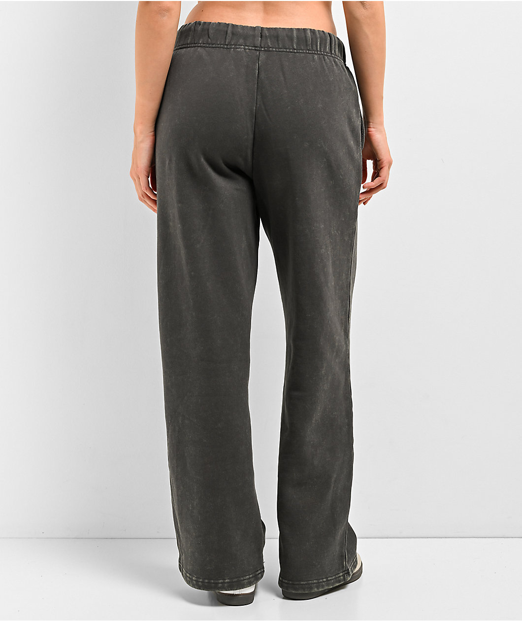 Ninth Hall Fundamentals Milla Black Wash Relaxed Sweatpants