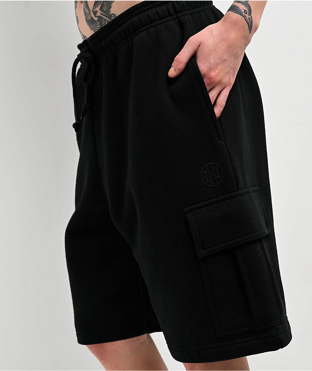 Ninth Hall Fundamentals Morgan Black Cargo Sweat Shorts