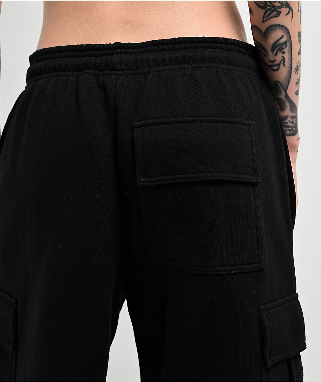 Ninth Hall Fundamentals Morgan Black Cargo Sweat Shorts