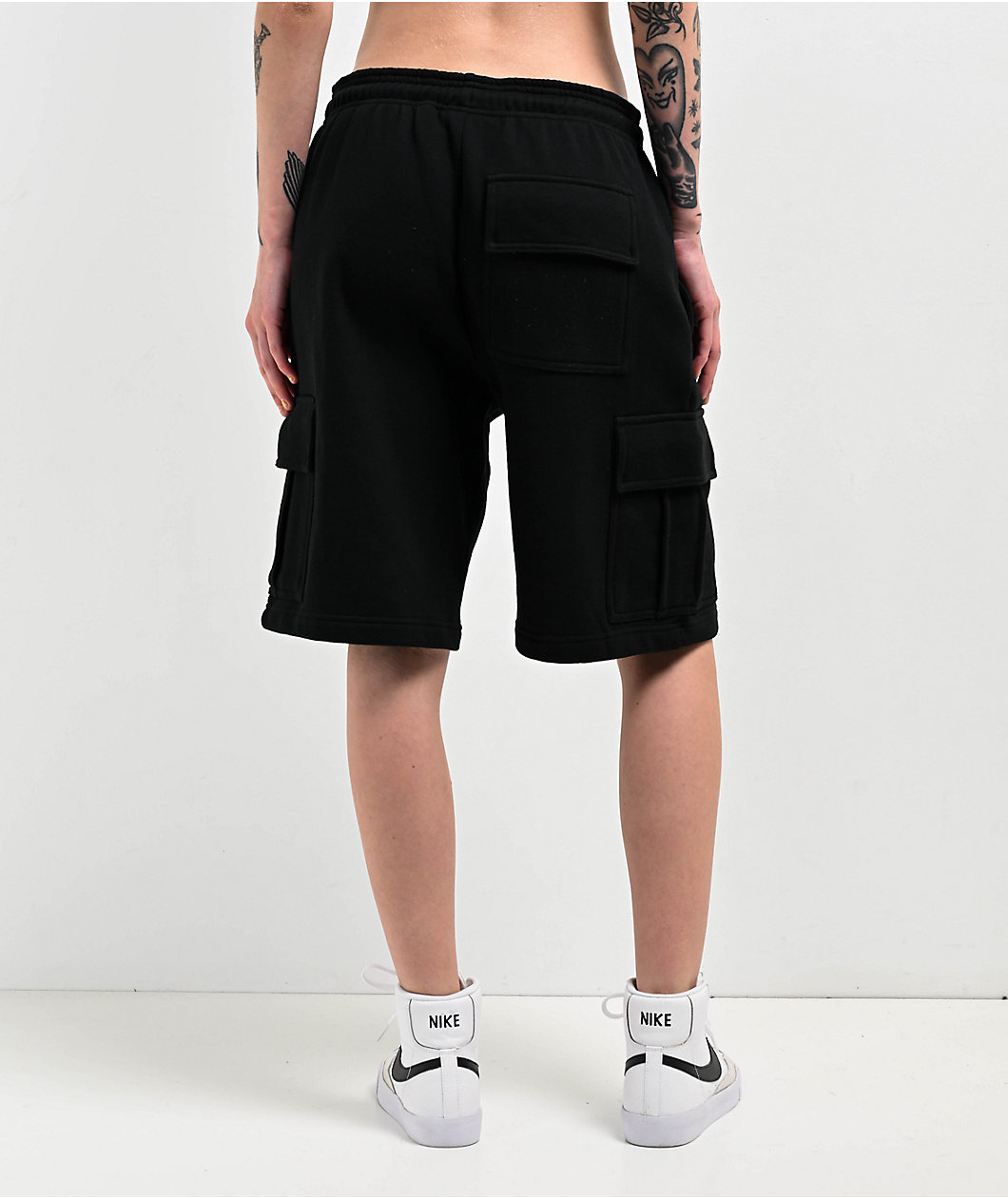 Ninth Hall Fundamentals Morgan Black Cargo Sweat Shorts