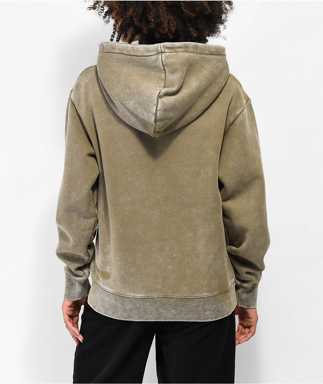 Ninth Hall Fundamentals Olive Wash Relaxed Hoodie