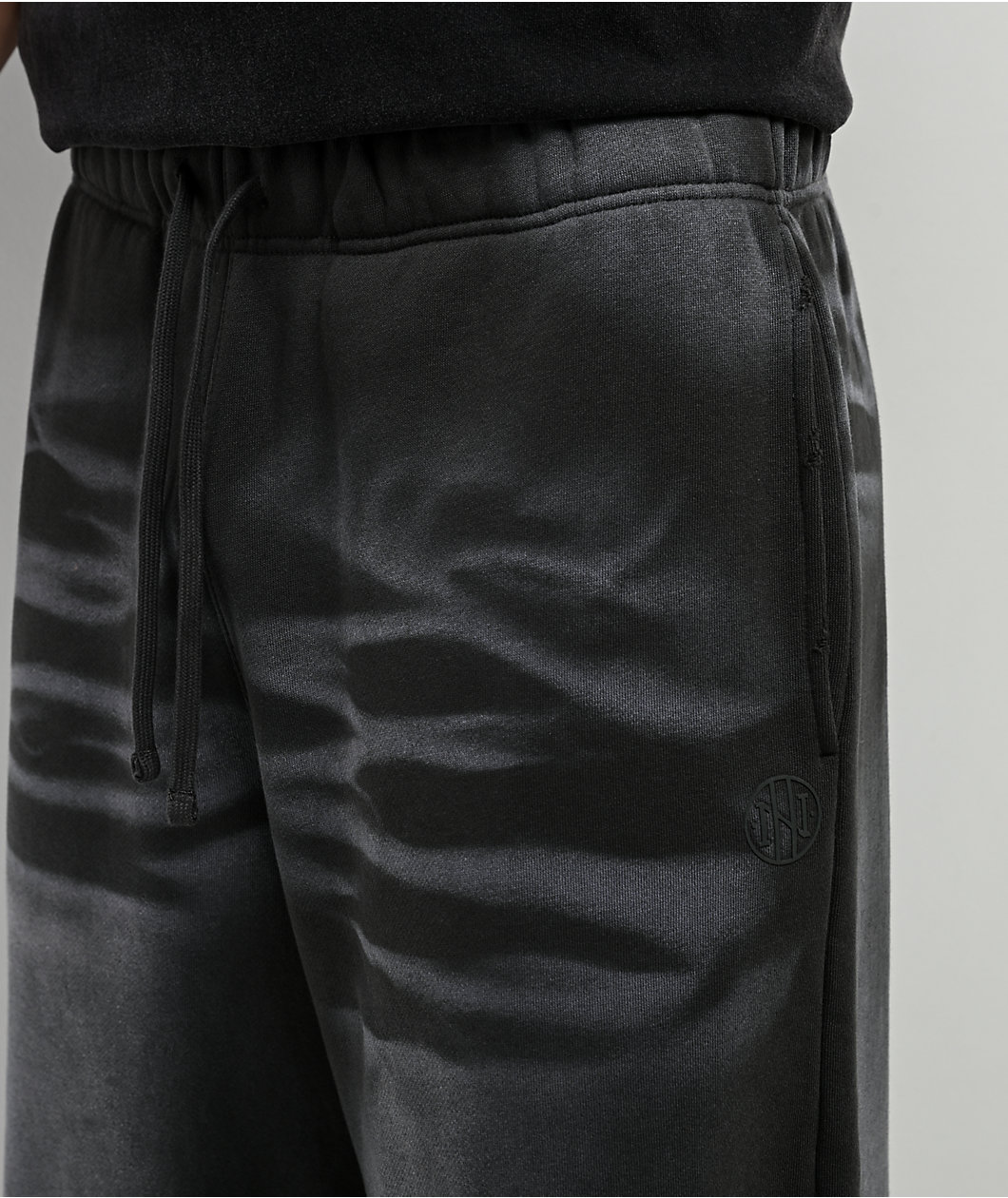 Ninth Hall Fundamentals Open Hem Grey Wash Baggy Sweatpants