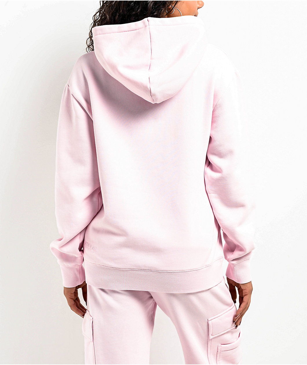 Ninth Hall Fundamentals Oso Pink Wash Relaxed Relaxed Hoodie