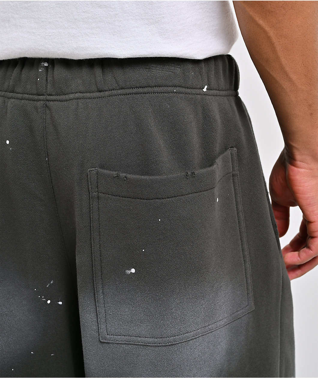 Ninth Hall Fundamentals Paint Wash Black Sweatpants