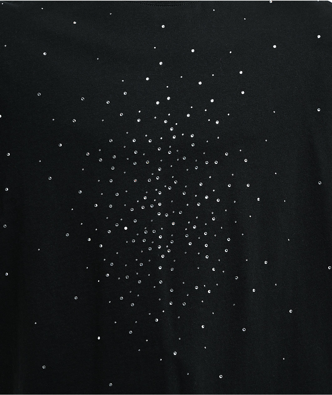 Ninth Hall Fundamentals Rhinestone Black Boxy 2Fer Long Sleeve Shirt