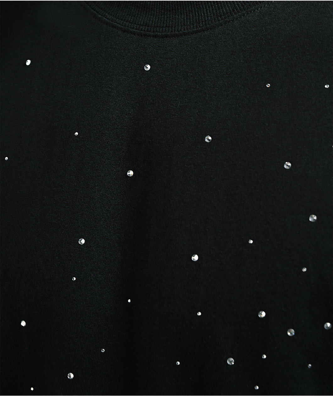Ninth Hall Fundamentals Rhinestone Black Boxy T-Shirt
