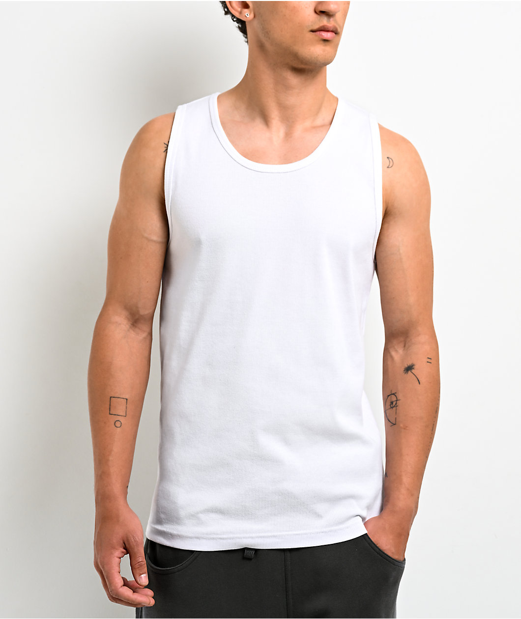 Ninth Hall Fundamentals Ribbed White Tank Top