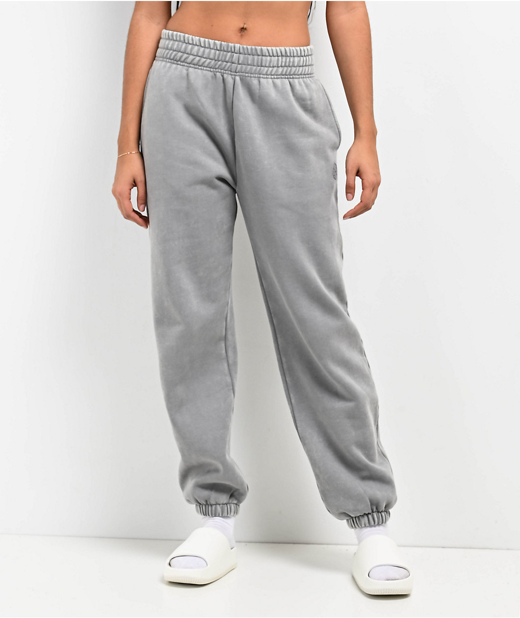 Ninth Hall Fundamentals Sibyl Grey Mineral Wash Relaxed Sweatpants