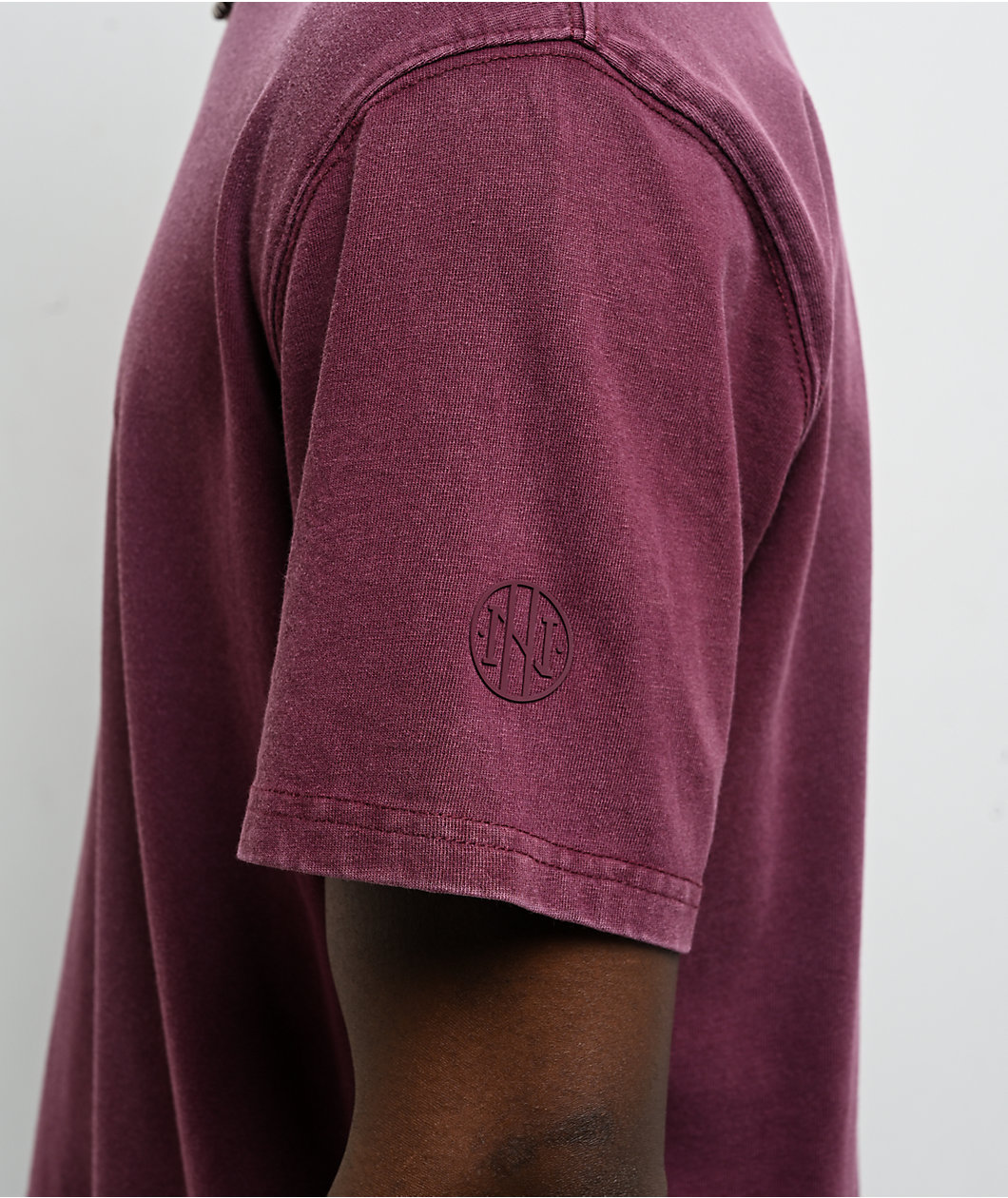 Ninth Hall Fundamentals Spray Dark Red Wash Boxy T-Shirt