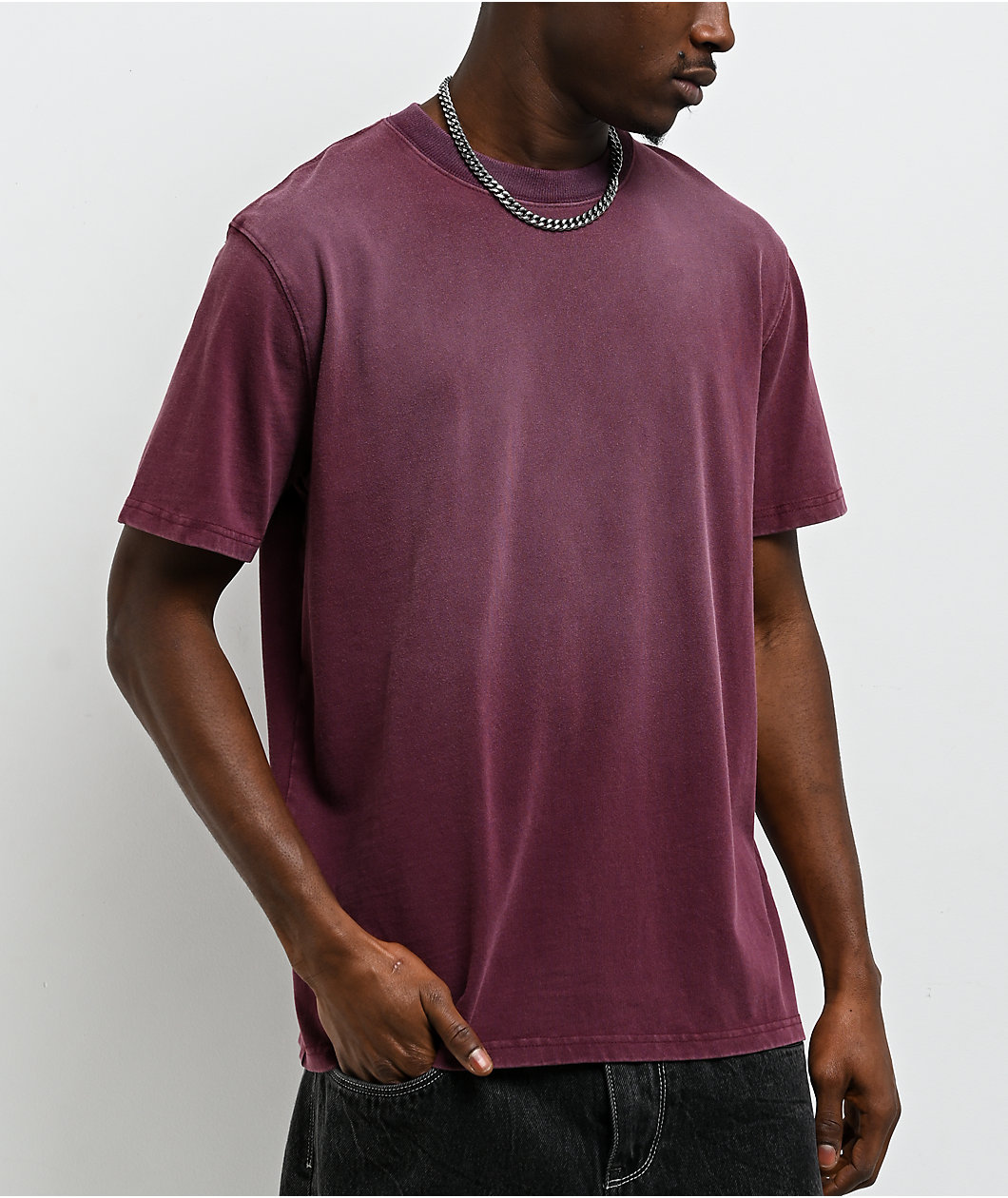 Ninth Hall Fundamentals Spray Dark Red Wash Boxy T-Shirt