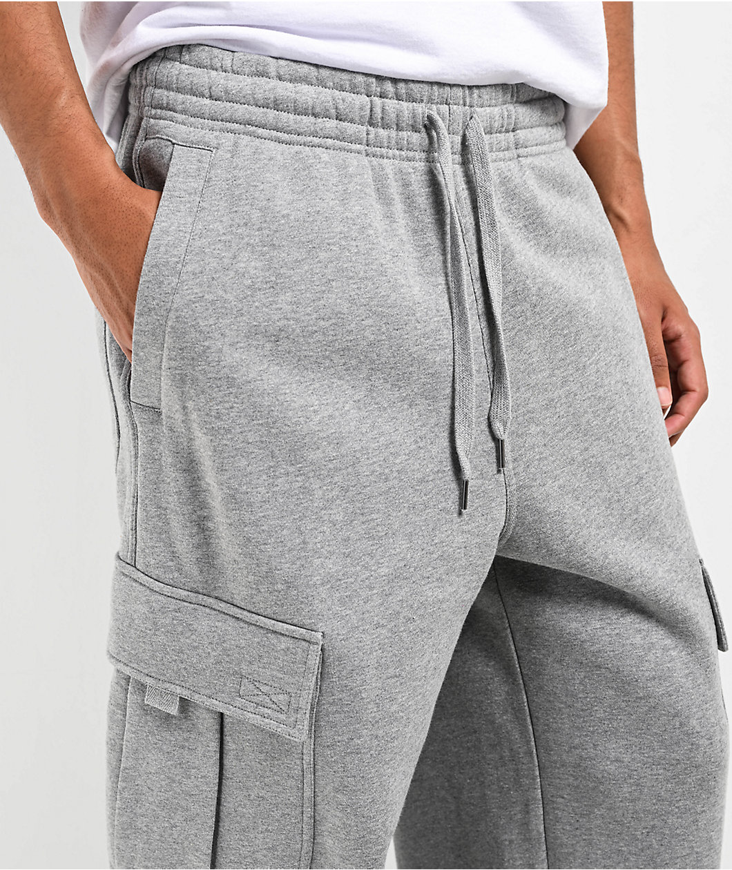 Ninth Hall Fundamentals Stash Baggy Grey Cargo Sweatpants