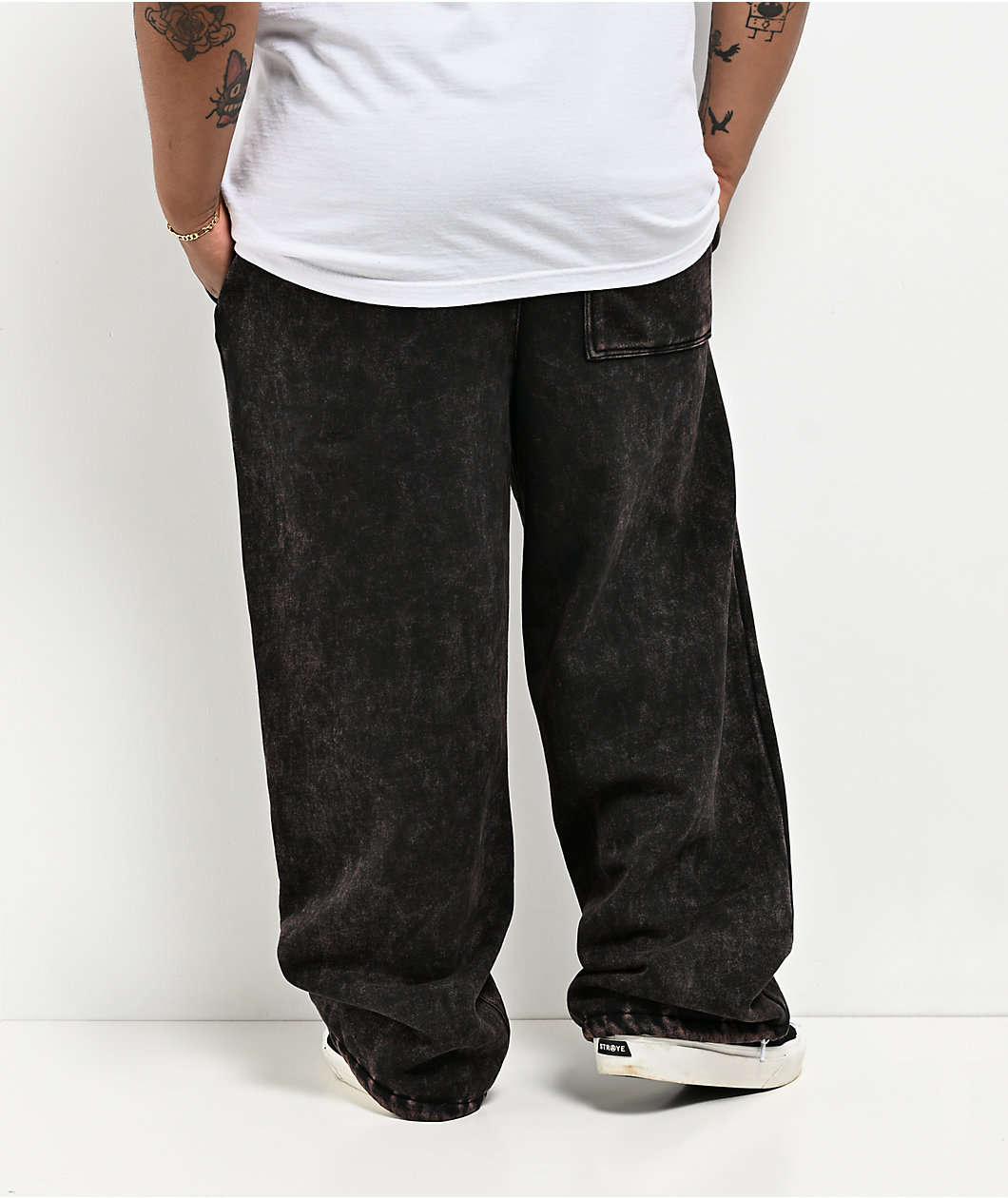 Ninth Hall Fundamentals Static Brown Wash Baggy Sweatpants